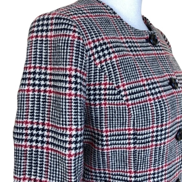 Appleseed’s Vintage Wool Blazer Buttonfront Houndstooth Jacket Classic Tailored - Picture 7 of 16
